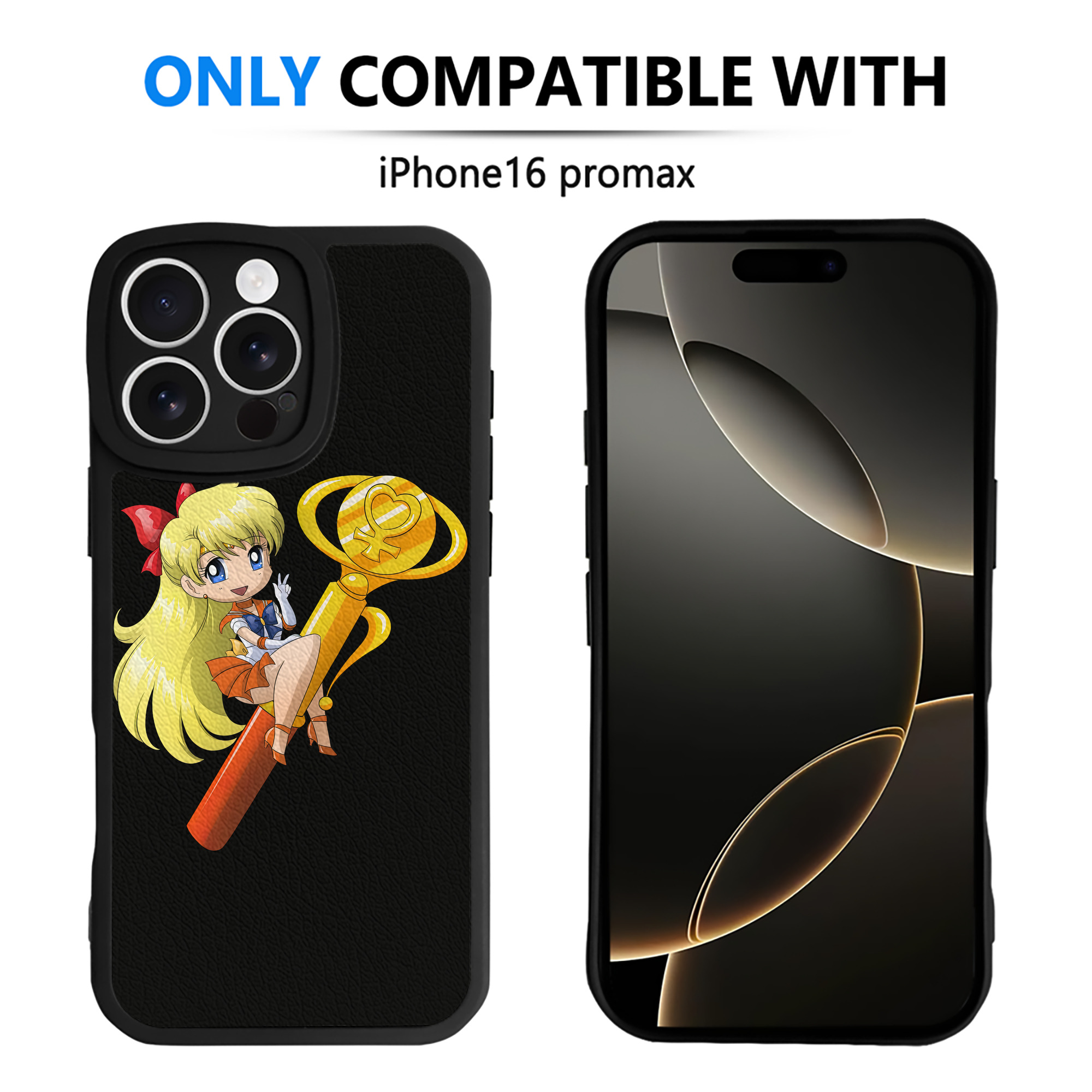 （画像用） 美少女戦士セーラームーン 愛野 美奈子 あいの みなこ Sailor Moon Aino Minako 【iPhone 16シリーズ対応】シリコンスマホケース（レザー調） 材質：シリコン